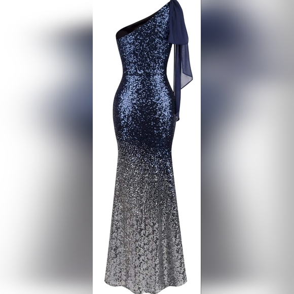 Sequined ombre Mermaid gown - size S BNWT - Picture 3 of 5